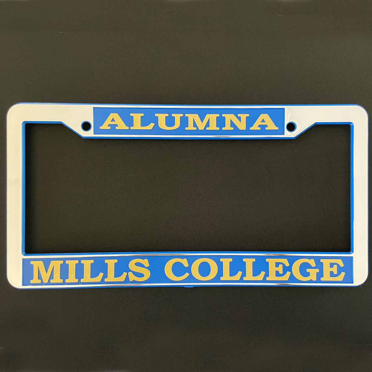 Mills Alumna License Plate Frame
