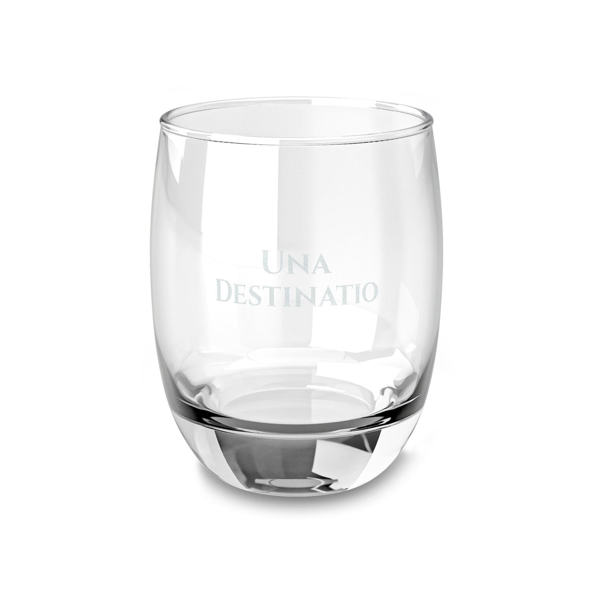 Una Destinatio Heritage Etched Whiskey Glass