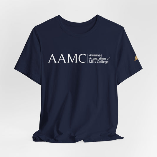 AAMC Logo Tee with Gold Eucalyptus Leaf