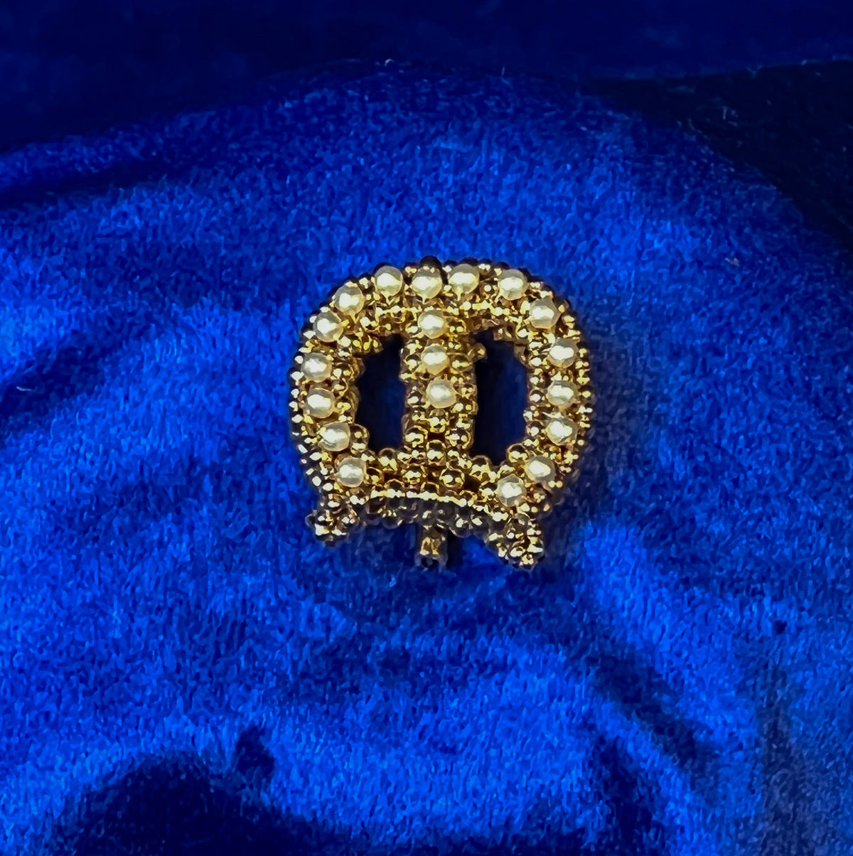 Beaded Pearl “M” Brooch — Global Women’s Artisan Collection
