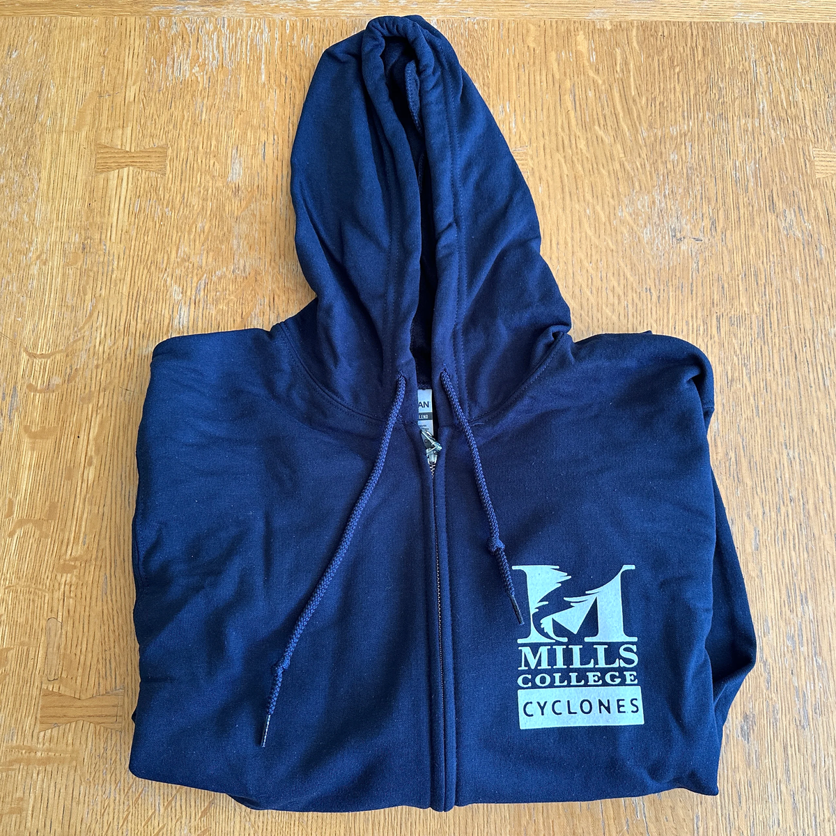 Mills Cyclones Zip‑Up Hoodie — Blue (S, Clearance)