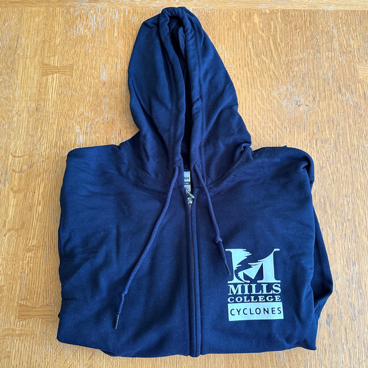 Mills Cyclones Zip‑Up Hoodie — Blue (S, Clearance)